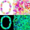 OIIKI 220pcs Glow in The Dark Heart Beads, 0.39x0.33in, Random Color