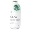 Olay Body Wash for Women, 24/7 Holiday Freshness, Plant Based Cleansers, Vitamin B3 & Antioxidant Blend, For All Skin Types, Merri Mint Scent with Notes of Creamy Peppermint & Vanilla, 22 fl oz