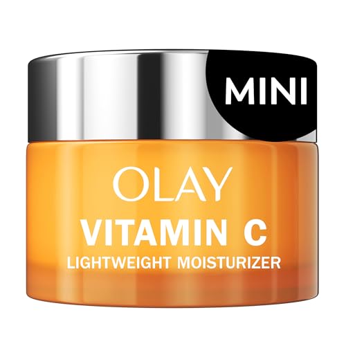 Olay Vitamin C Face Moisturizer, Brightening Cream for Women, Trial Size, Evens Tone, Dark Spot & Hyperpigmentation Reduction, Glowing Skin Care - Niaciniamide, Lactic Acid, 0.5 Oz (Pack of 12)