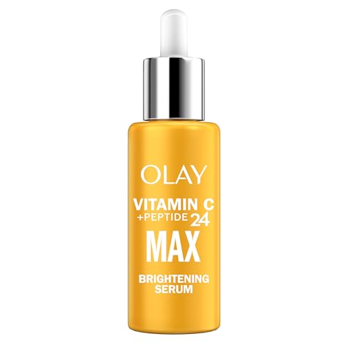 Olay Vitamin C Max Brightening Face Serum, Vitamin C Face Serum with Peptides, Brightening Face Serum for Radiance, Even Tone, Antioxidant Facial Serum for Glowing Skin, 1.3 Fl Oz (Pack of 12)