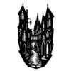 Old Castle Street Metal Wall Art.WallArt Decor.Metal Outdoor Decor 12in