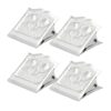 Oldenlux Square Rust-Proof Iron Magnetic Clips, Silver, 4 Pack
