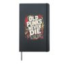Old Punk Rock Alternative Music Hardcover Journal, Black