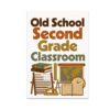 Old School Second Grade Classroom Poster - Educational Decor - 13x19
