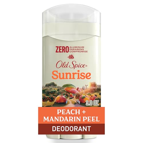 Old Spice Aluminum Free Deodorant for Men, 24/7 Lasting Freshness & Long Lasting Scent, 24/7 Sweat & Odor Protection, Sunrise with Peach + Mandarin Peel Scent, 3.0 oz (Pack of 12)