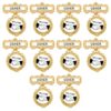 OLYCRAFT 10Pcs Usher Badge for Church Reusable Church Usher Badges Pin-Backed Churches Leadership Badge Round Welcome Badges with Handshake Design Gold Ushers Pins Multipack for Ushers Uniforms