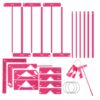 OLYCRAFT 23Pcs Pink Book Binding Ruler Set Acrylic Bookbinding Ruler Kit with Hinged Ring Multi-Functional Rulers T-Shaped L-Shaped Corner Miter Rulers for Scrapbook Bookbinding Handmade Tool Supplies
