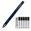 OMR 2B Flat Lead Mechanical Pencil Set, 1.8mm Graphite Holder Pencil with 6 Lead Refill Tubes, Navy, for Writing, OMR Marking, Drawing and Sketching by Morning Glory