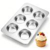 Onader 6 Cups Muffin Pan, Stainless Steel Cupcake Pan for Oven, 1 Piece