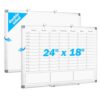 ONAVIA Weekly White Board Dry Erase, Calendar WhiteBoard for Wall 24 x 18