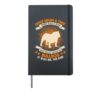 Once Upon Time There Was Man - Funny Bulldog Hardcover Journal, Black