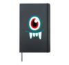 One Eye Monster Face Men's Women's Costume Halloween Hardcover Journal, Black