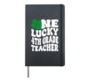One Lucky 4th Grade Teacher Educator St Patrick's Day Hardcover Journal, Black