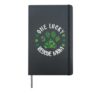 One Lucky Rescue Mom Dog Mom Tee St Patricks Day Hardcover Journal, Black