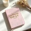 One Minute With God For Women, 365 Daily Devotions Journal, Pink Faux Leather Hardcover Notebook with Gold Foil & Embossed Rose Design, Ribbon Marker, 384 Pages, Inspirational Prayer Diary for Women, 17x12cm