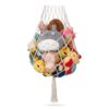 onepeng 78 Inch Stuffed Animal Storage Net Corner Stuffy Hammock,Cream