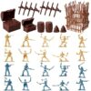 ONEST 32 Pieces Pirate Action Figures Playset Pirate Party Favors Table Decorations