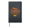 One Thankful Para fall autumn thanksgiving Hardcover Journal, Black