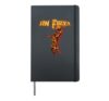 On Fire! Basketball Player Dunking Fiery B-Ball Fans Players Hardcover Journal, Black