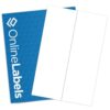 OnlineLabels 12" x 18" Rect. Labels - Removable White Matte - 100 Sheets