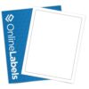 OnlineLabels 7.5" x 10" Rect. Labels - Recycled White Matte - 100 Sheets
