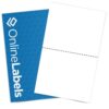 OnlineLabels 8.5" x 14" Rect. Labels - Removable White Matte - 25 Sheets
