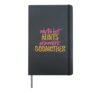 Only The Best Aunts Get Promoted To Godmother Leopard Hardcover Journal, Black