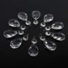 Onythral 10 Pcs Clear Crystal Prisms, Water Drop Faceted Glass Pendants, K9 Crystal Glass Hanging Drops Pendant with Sunlight Reflection for DIY Chandelier Lamps