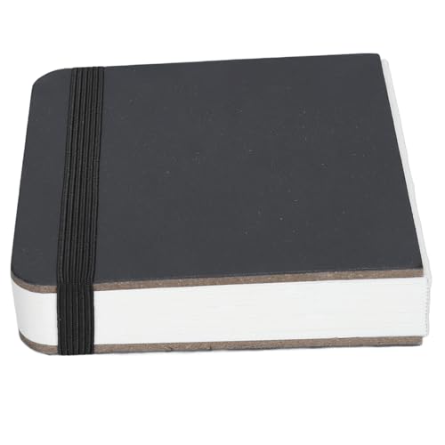 Onythral Watercolor Sketchbook, 300gsm Pocket Watercolor Journal 10x10cm, 30 Sheets Fine Grain Paper for Daily Art Journaling Quick Sketches Travel Artists and Students (Black)