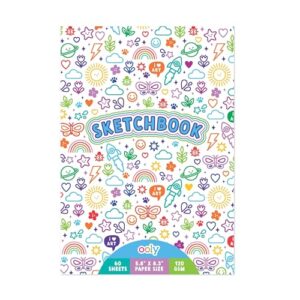 OOLY Colorful Doodles Sketchbook for Kids, 60 Sheets