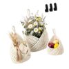 Open-Front Wall Basket Organizer Set of 3, White