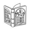 Open Book Street Scene Metal Wall Art.WallArt Decor.Metal Outdoor Decor