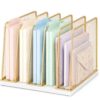 OPNICE Desk File Organizer, Mail Organizer, Large, Gold