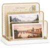 OPNICE Desk File Organizer, Mail Organizer, Medium, Gold