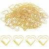 OPUHOHR 100 Pcs Love Heart Paper Clips, Document Note Sorting Organizer