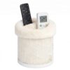 OPULANE Remote Control Holder, Plush Lined TV Remoter Holder Caddy Storage