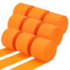 Orange Crepe Paper Streamers 9 Rolls 738ft, Orange Streamers Party Decorations for Thanksgiving Halloween Anniversary Autumn Luau Theme Birthday Party Decorations, 1.77 Inch x 82 Ft/Roll