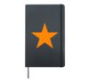 Orange Marmalade Star on Multiple Colors Hardcover Journal, Black