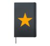 Orange Star on Multiple Colours Hardcover Journal, Black