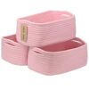 Ordn2Ordn 3Pack Small Woven Storage Baskets for Shelves Organizing