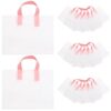 ORFOFE 50pcs Thickened Plastic Shopping Tote with Handles, Large Capacity