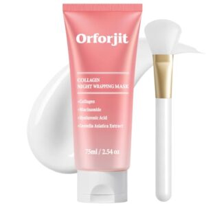 Orforjit Collagen Night Wrapping Mask,Peel Off Face Mask for Firming Skin