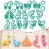 ORIGACH 18 Pcs Floral Animals Polymer Clay Cutters Set