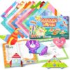 Origami Kit For Kids Ages 5-12, Includes 200 Sheets Of Origami Paper With A Guiding Book, Colorful Arts And Crafts Origami Book For Boys And Girls, Perfect For Road Trip Activities, Toys And Gifts