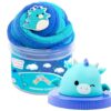 Original Squishmallows Tatiana The Dragon Premium Cloud Slime, Blue Raspberry-Scented, 8 oz. Storage Container with Figurine Topper, Rubber Charm, Goodie Bags, Kids Party Favors, Sensory Toys