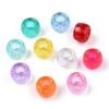 Ornazy 1900Pcs Barrel with Glitter Powder Plastic Beads for Jewelry Making