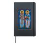 Orthodox Icon Saint Cosmas and Damian of Cilicia Hardcover Journal, Black