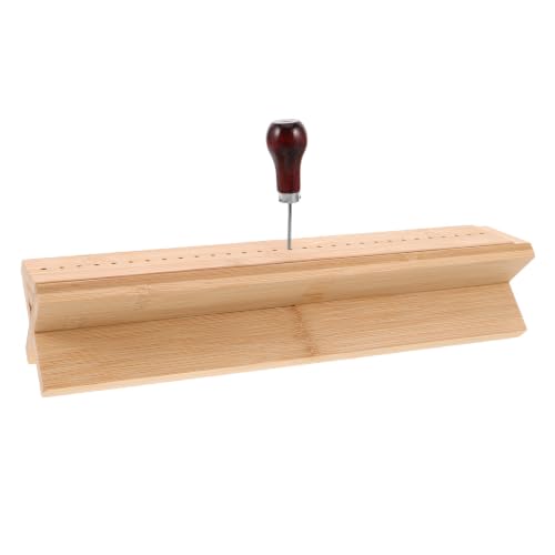 OSOLADY Wood Bookbinding Tool with Manual Punching and Awl for Book Binding, Sturdy Metal Construction, Easy Operation, Suitable for Paper and Office Files, for School and Craft Projects