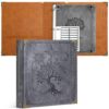 Ospelelf 3 Ring Binder 2 Inch with 5 Dividers 2 Pockets and Tab Gray Tree