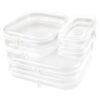 oswba 6 Pack Clear Hard Shell Organizer Cases, TSA Approved (2L/2M/2S)